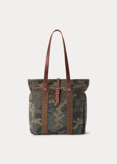 Men's Polo Ralph Lauren Camouflage Cotton Canvas Tote Bags | 709631VGA